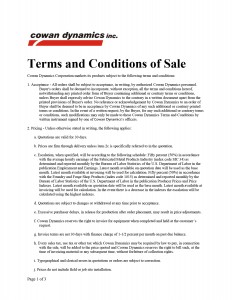 Terms and Conditions Document