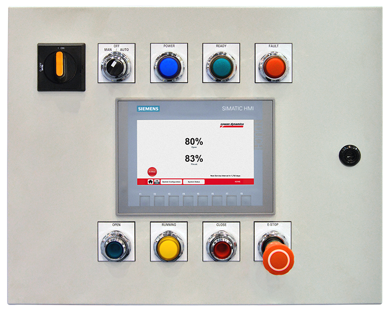 panel de control del actuador electrohidráulico