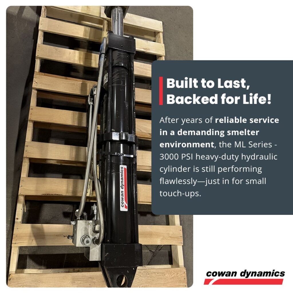 3000 psi hydraulic cylinder smelter application